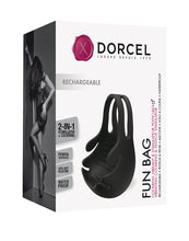 Cargar imagen en el visor de la galería, Dorcel - Fun Bag - Vibrating Cockring and Testicle Stimulator - Black