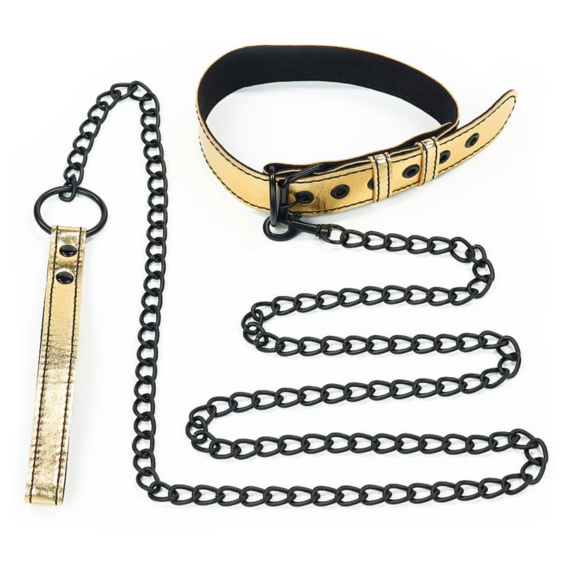 Collar con Correa - Dorado
