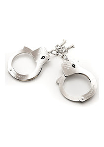 You Are Mine Metal Handcuffs - Silver